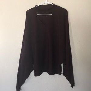 Maroon long sleeve baggy sweater